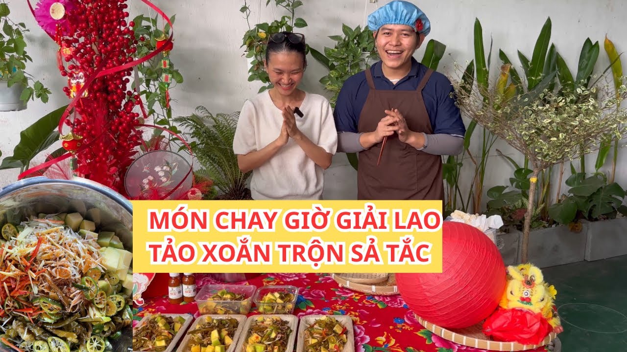 Cách làm tảo xoắn trộn sả tắc chay